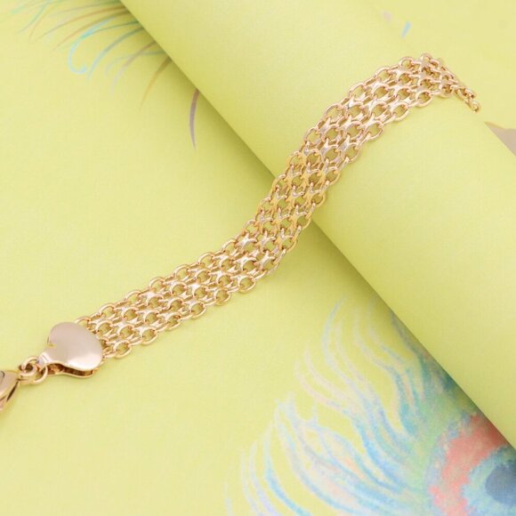 "Elegant Rose Gold Multi-Chain Bracelet with Adjustable Length, XPBL0861 - Picture 8 of 12